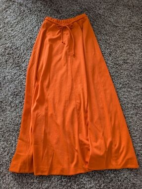 Forever Young Vintage Y2K Orange Maxi Skirt
